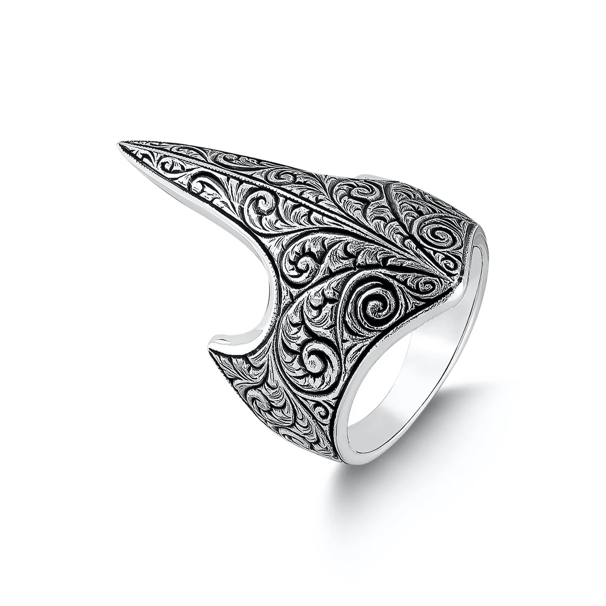 

Sterling Silver Mens Thumb Ring with Eagle Wings Motif Handmade Men Rings Made in Turkey Birthday Gifts Anniversary Gifts