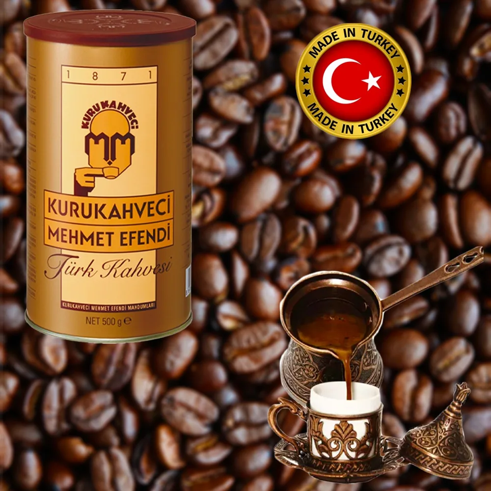 

Turkish coffee traditional delicious 3 piece 500 gr made in turkey famous free shipping hot coffee