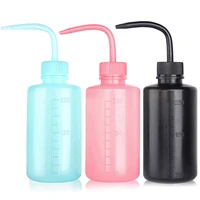 250ml tattoo permanent makeupclear plastic blow washing bottle tattoo wash squeezy laboratory measuring bottle tool