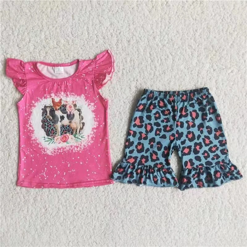

kids clothing set new style baby girl shorts summer wear high quality cotton organic 1-6t baby clothes casual