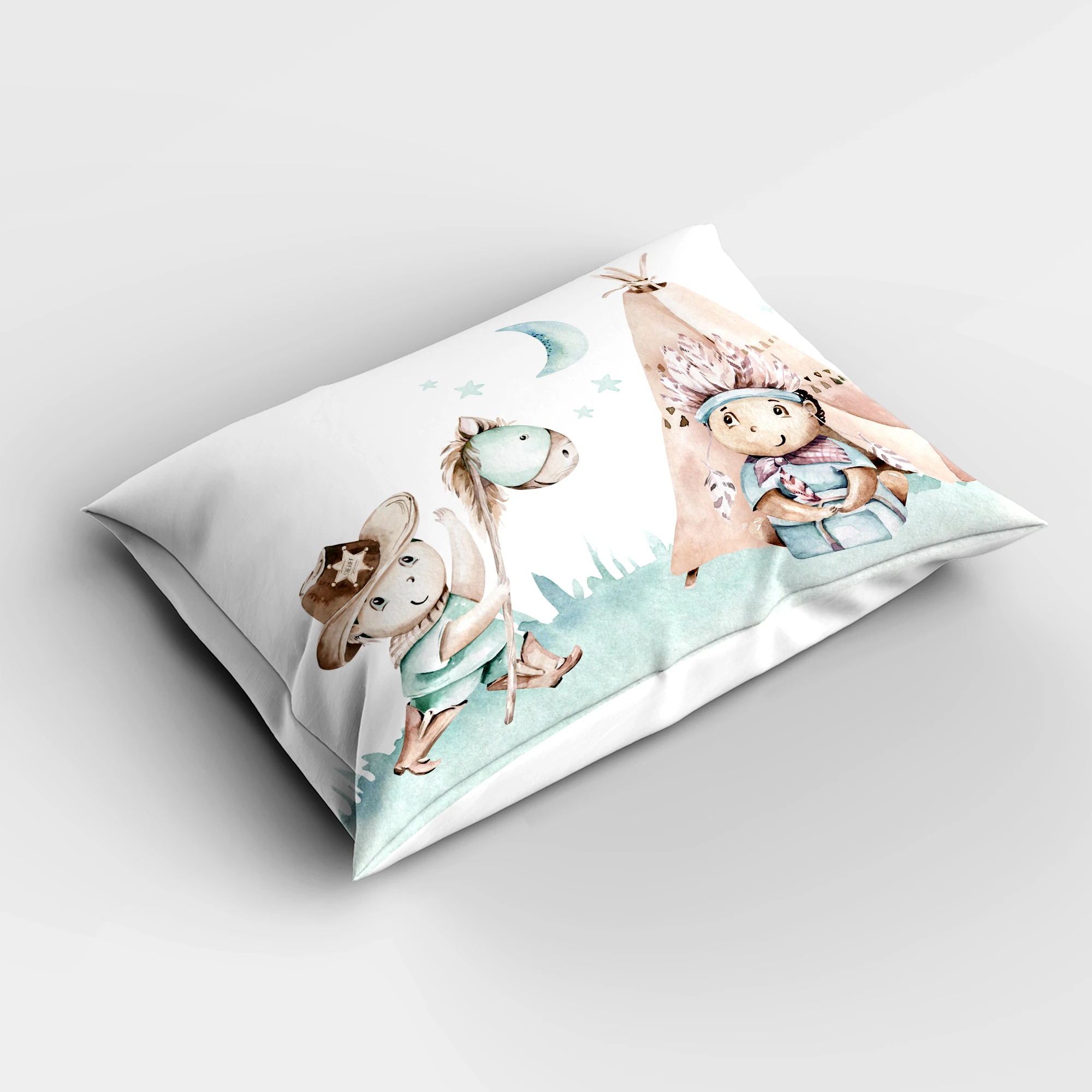

Else Brown Tent American Indian Bohemian Boy 3d Rectangle Modern Pillowcases 3d Digital Print Pillow Covers Cases for Couch Bed