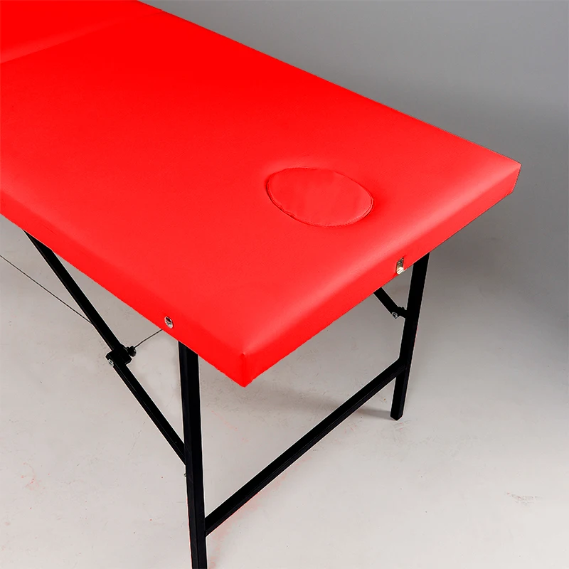 Massage table with facial cutout color red size 180/60/70. Couch for eyelash extension massage tattoos. Tables & Beds Salon Furniture Commercial |