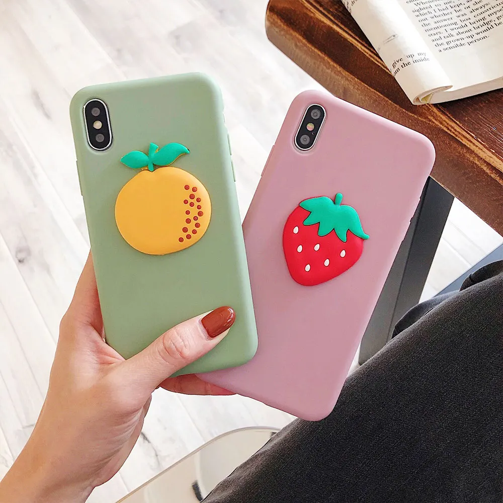 3D с рисунками фруктов рисунком Телефон чехол для iPhone 6S Чехол 7 6 плюс девчушки