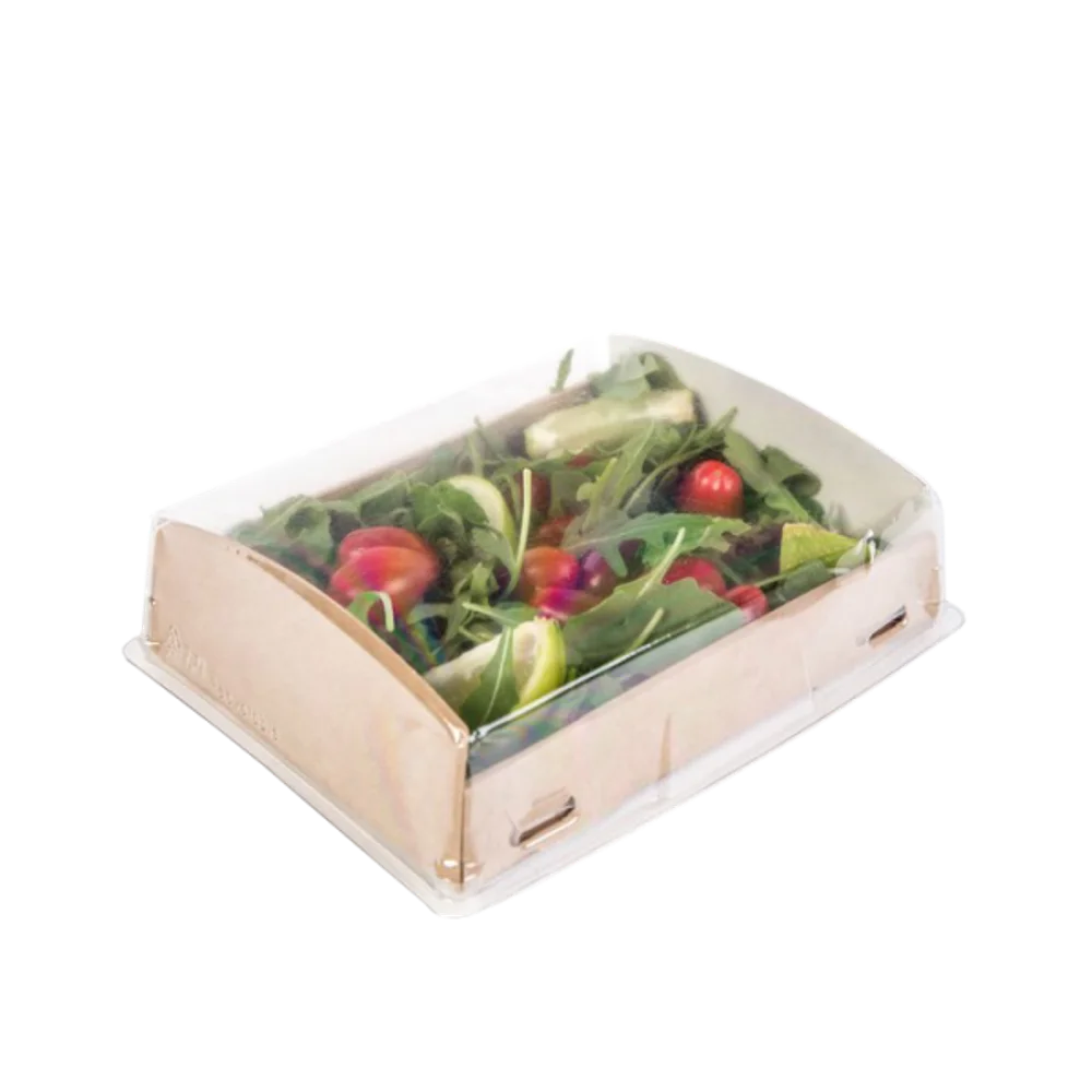 Контейнер ECO OpBox с прозрачной крышкой для салата суши роллов десертов продуктов
