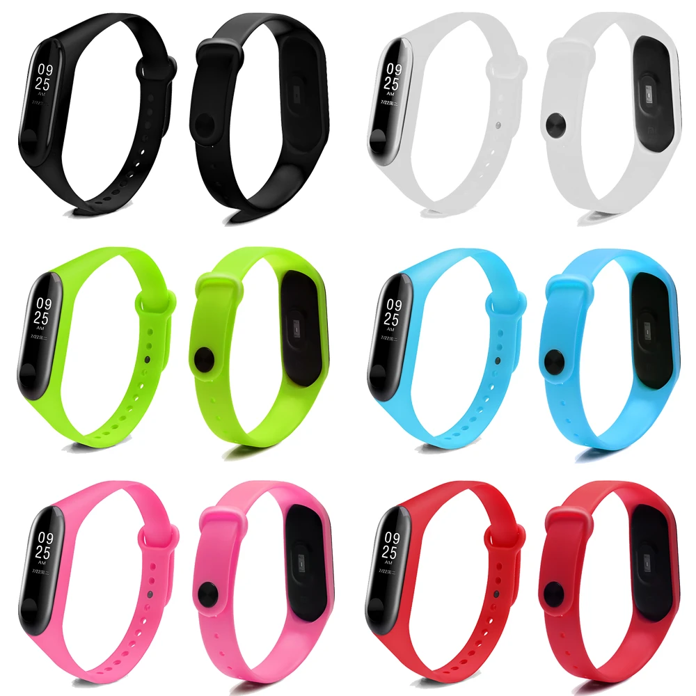 Replacement case, watch strap, wrist soft silicone bracelet for Xiaomi Mi Band 3 / 4