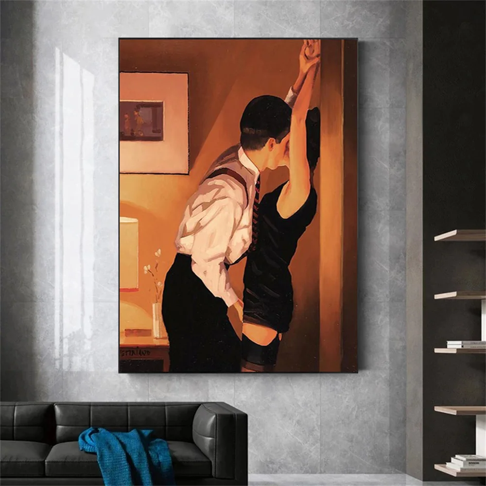

Kissing Couple Poster Painting Art On Canvas Prints Movie Style Wall Decor Portrait Pictures For Living Room Mural Decoration