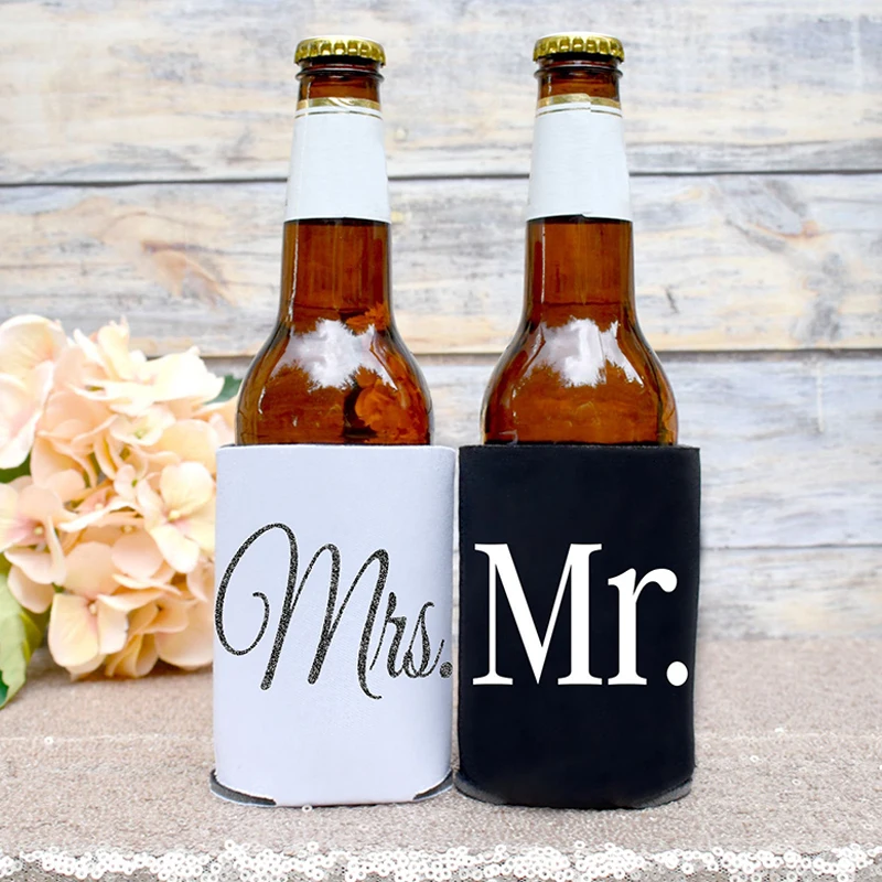 Индивидуальный набор для охлаждения банок Mr и Mrs невесты жениха холодильник пива