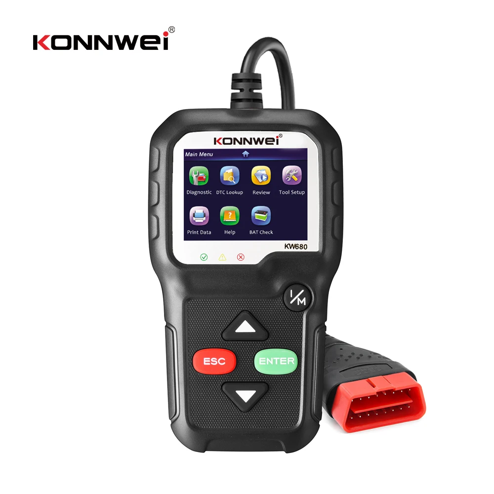 

KONNWEI OBD2 Scanner Car Code Reader KW680 Enhanced Check Engine Light Scan Tool OBD II Scanner for Cars After 1996