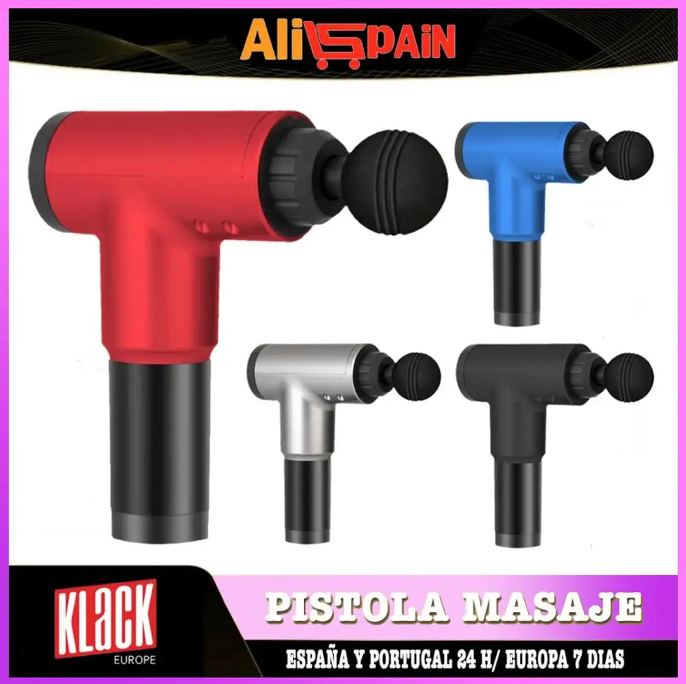 Prix Pistolet De Massage Musculaire Haute Puissance, Masseur à Vibrations, 4 Têtes, 6 Niveaux