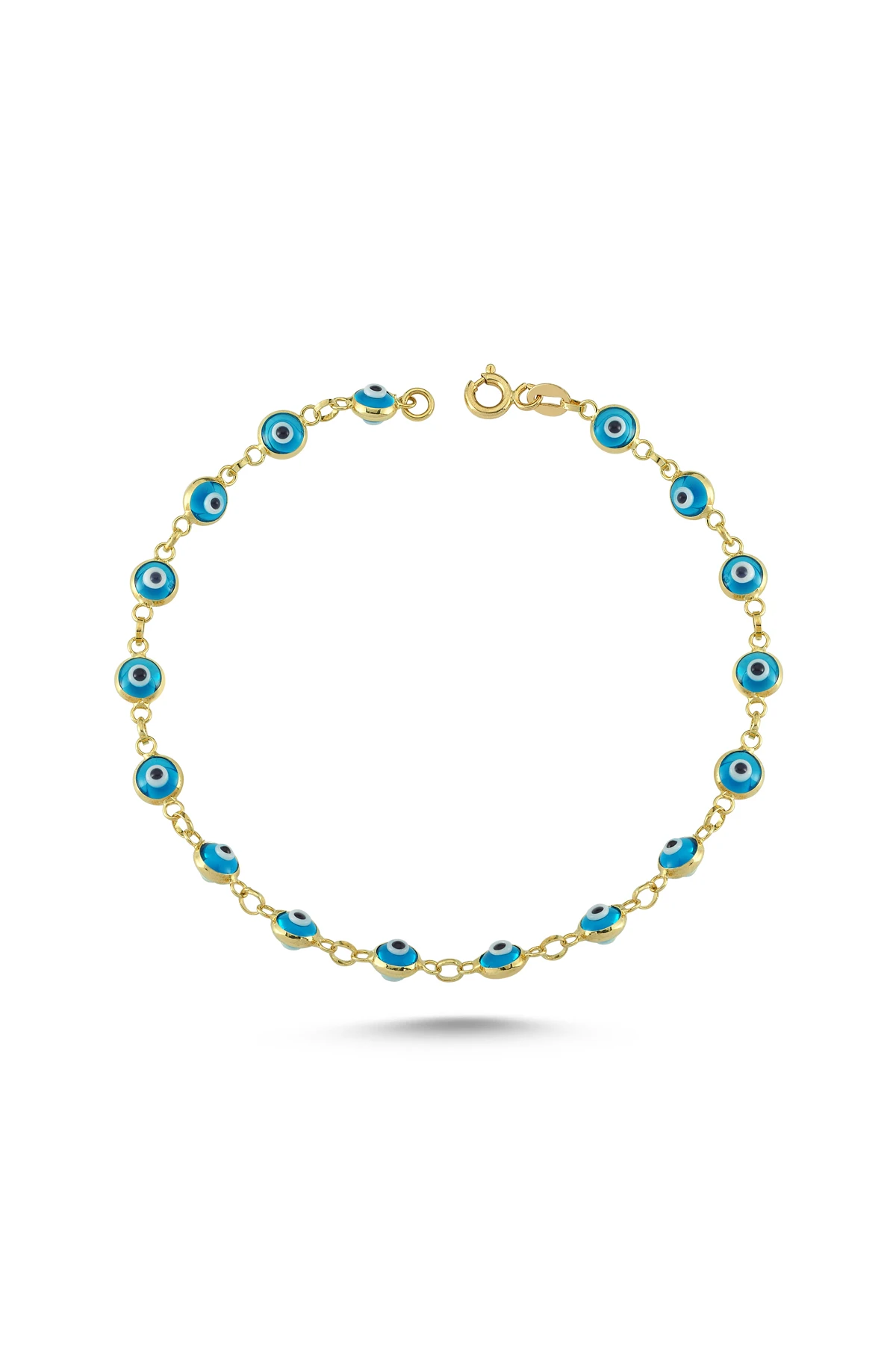 

Gold Evil Eye Beaded Turquoise Bracelet TTGBLANZ106 - Certified 14K Gold – A perfect gift for your Loved Ones