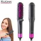 Электрическая расческа для выпрямления волос для мужчин, гребень для бороды, керамическая щетка для завивки волос, расческа для волос, Выпрямители для завивки волос, железная щетка для волос