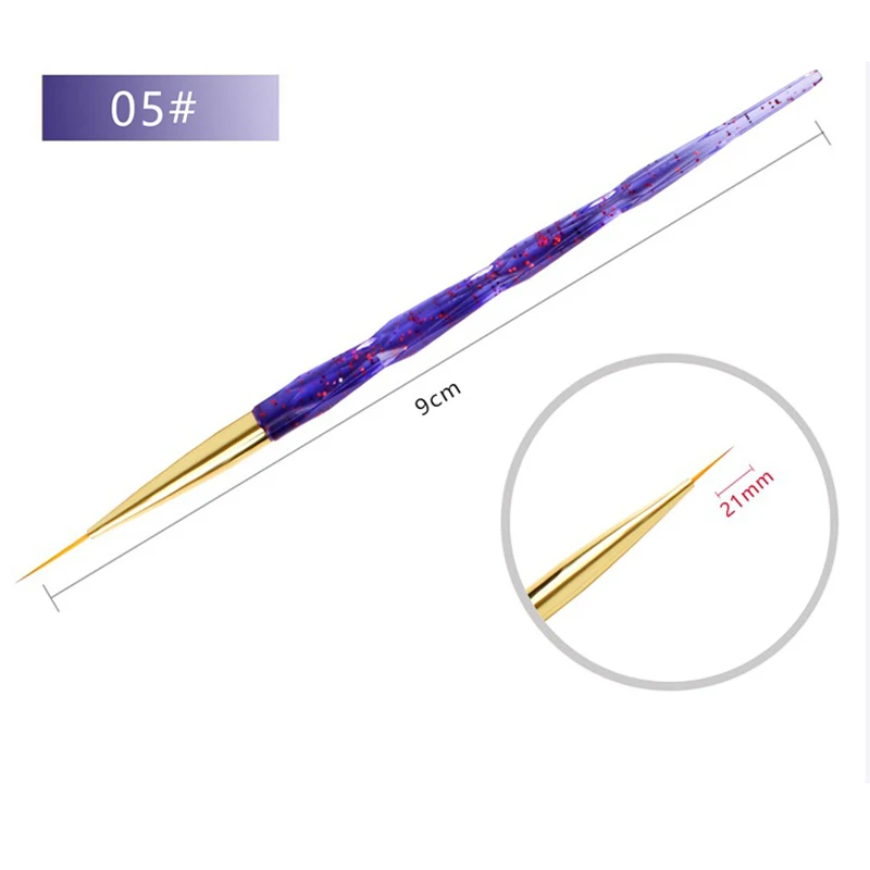 Набор кистей для ногтей 5 шт./компл. набор тонкая подводка нейлоновая щетка волос