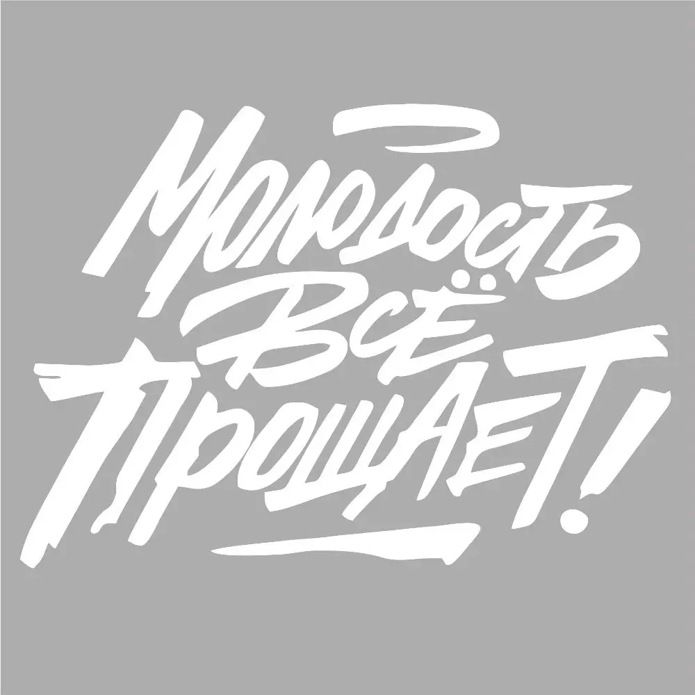 Наклейка на авто Молодость все прощает | Автомобили и мотоциклы