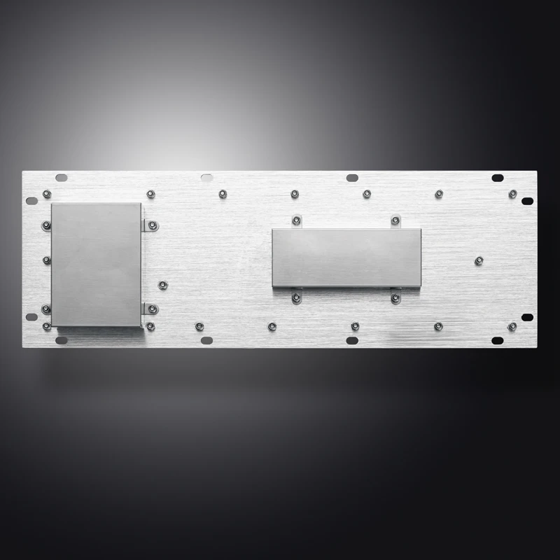 Металлическая клавиатура из нержавеющей стали с трекболом для киоска