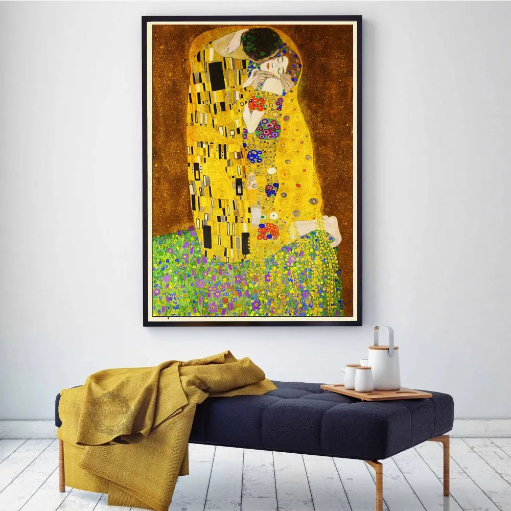 Французский известный изящный художник поцелуй абстрактная масляная живопись