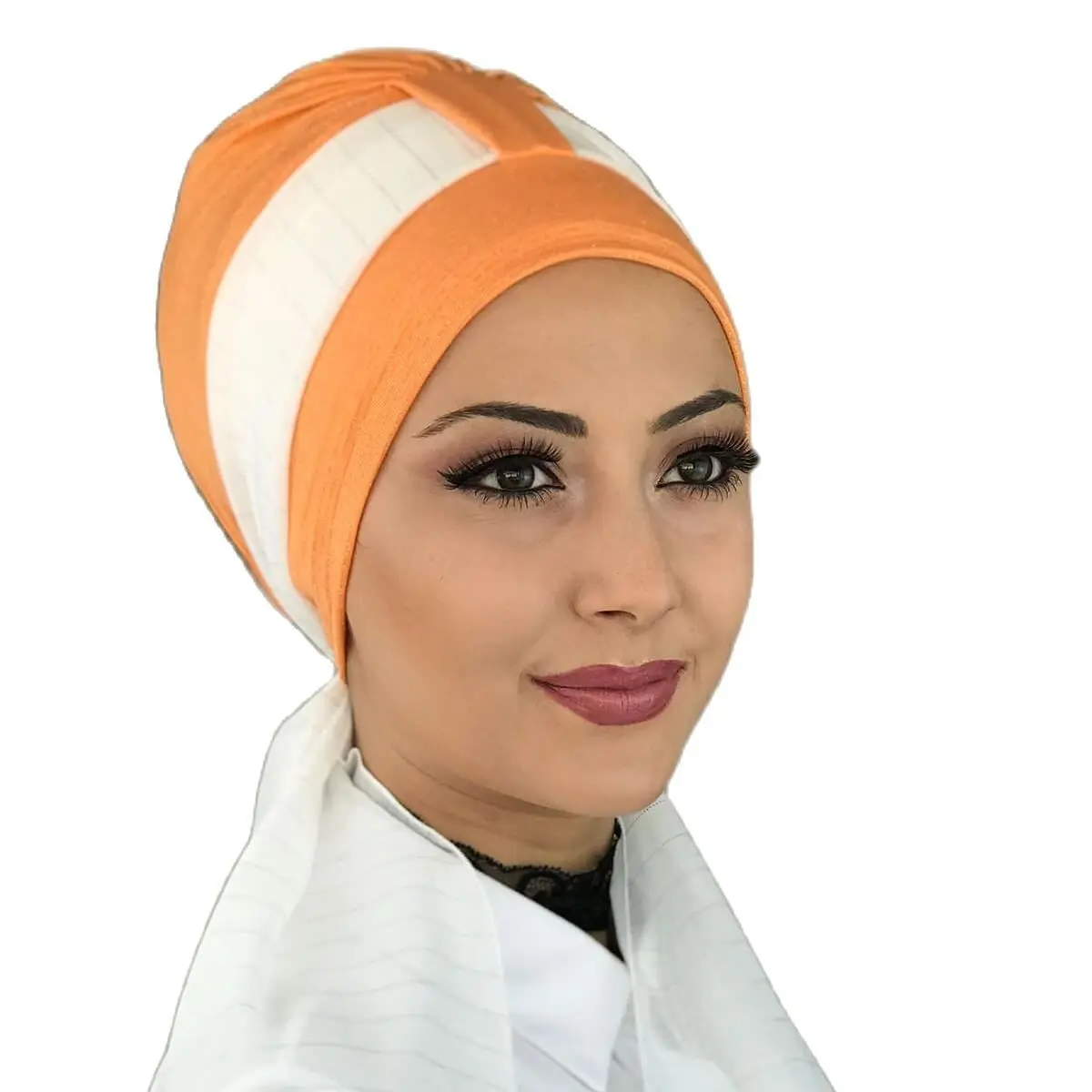 

Islamic Fashion Muslim Hijab Lady Hijab 2021 Trend Scarf Beanie Ready Shawl Scarf Hat Melons In Color Hijab Horsehair Bone