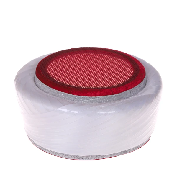 

Awesome Burgundy Fez Flat Wrapcostume Satin White Mesh Imam Turban Exotic Ottoman Hat FREE SHİPPİNG