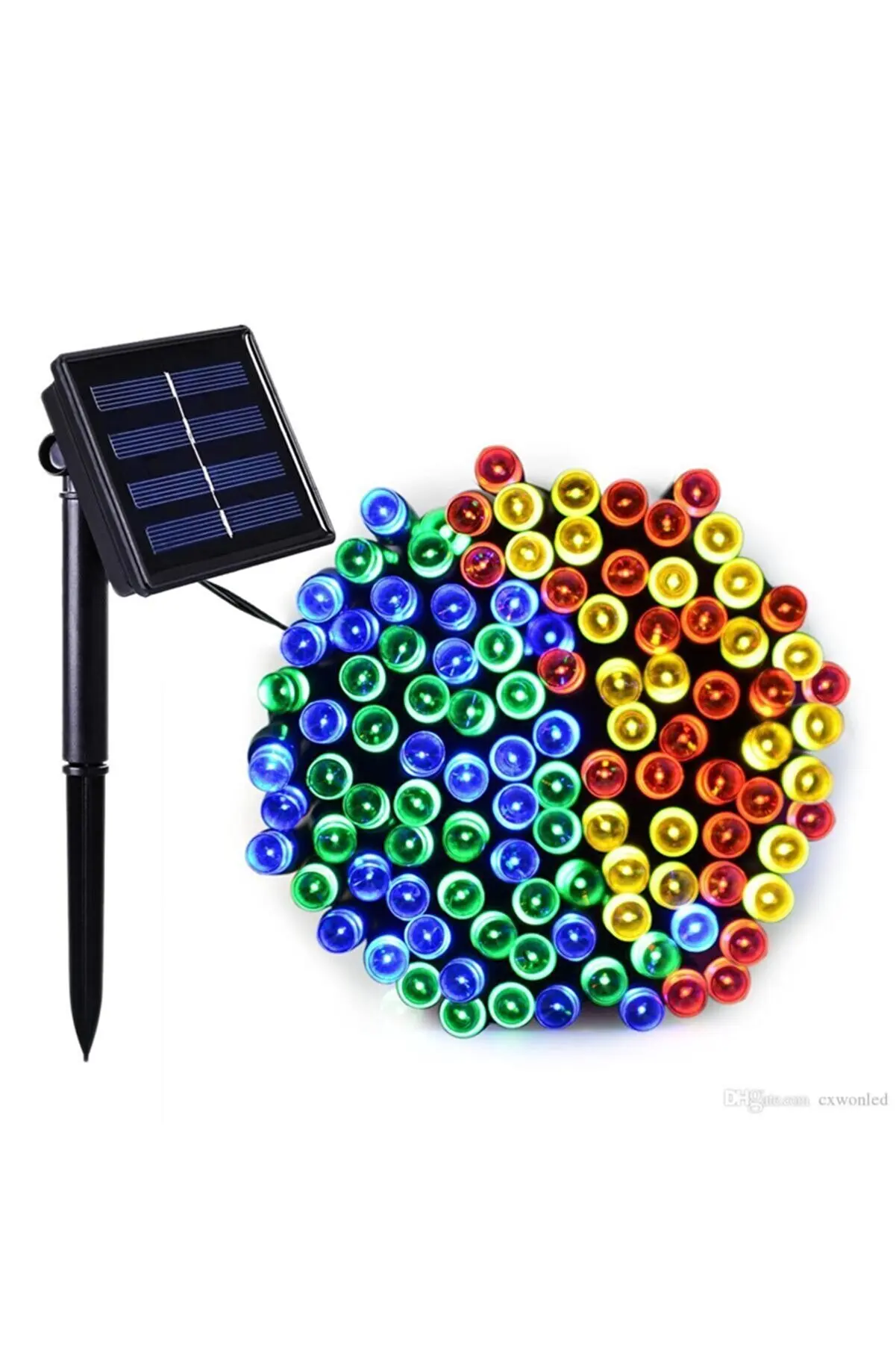

Solar Powered 100 Led 12 Meter Rgb Multi Color Garden Light Led Light Waterproof