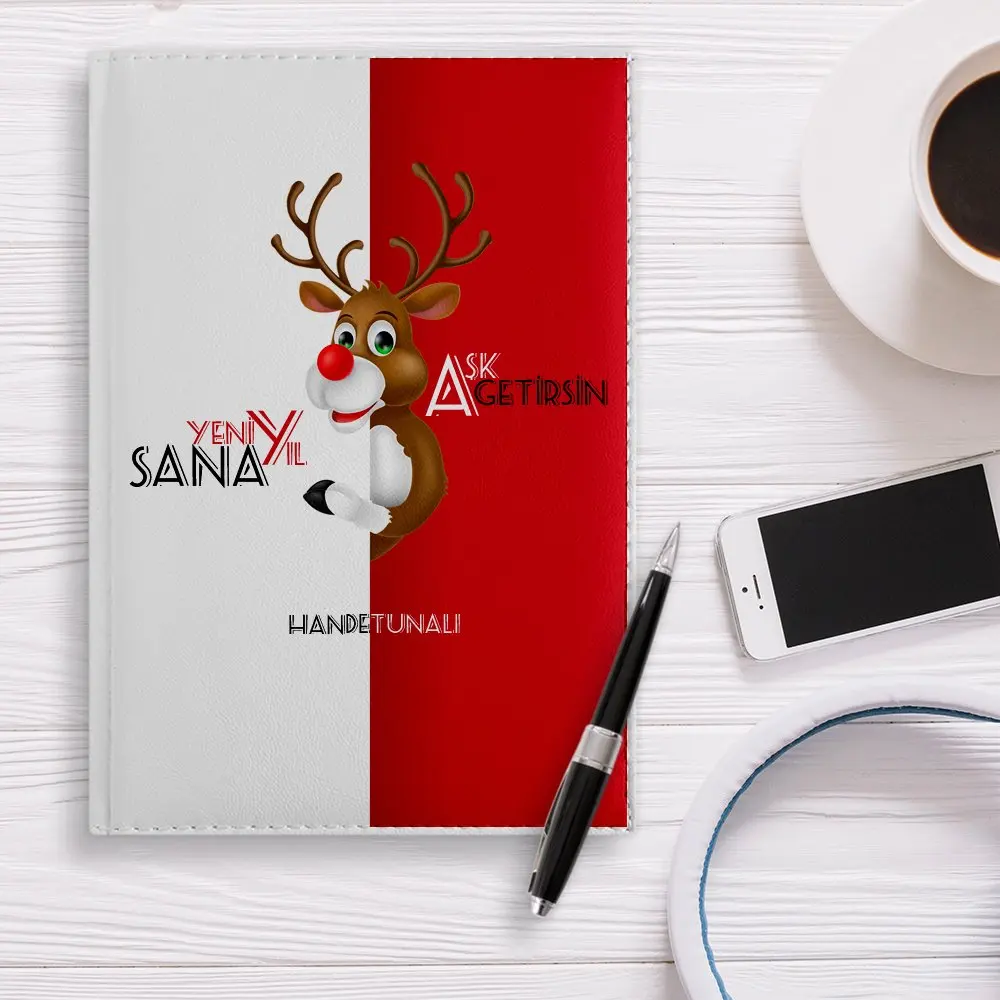 

Персонализированный новый год I Love Bring дизайн 2020 белый кожаный Органайзер-22