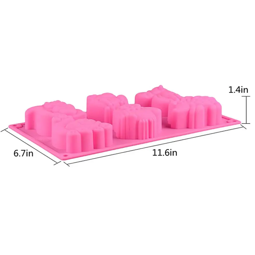 6Pcs/Set Animal Shaped Silicone Mold for Chocolate Creative 3D Cartoon Household Cake Decor Baking Fondant Molds | Дом и сад
