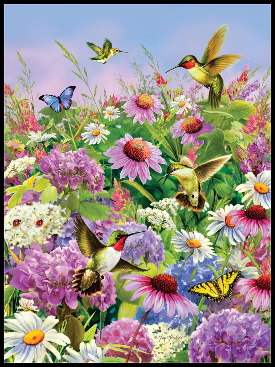 

Embroidery Counted Cross Stitch Kits Needlework - Crafts 14 ct Aida DIY Arts Handmade Decor - Garden Flight