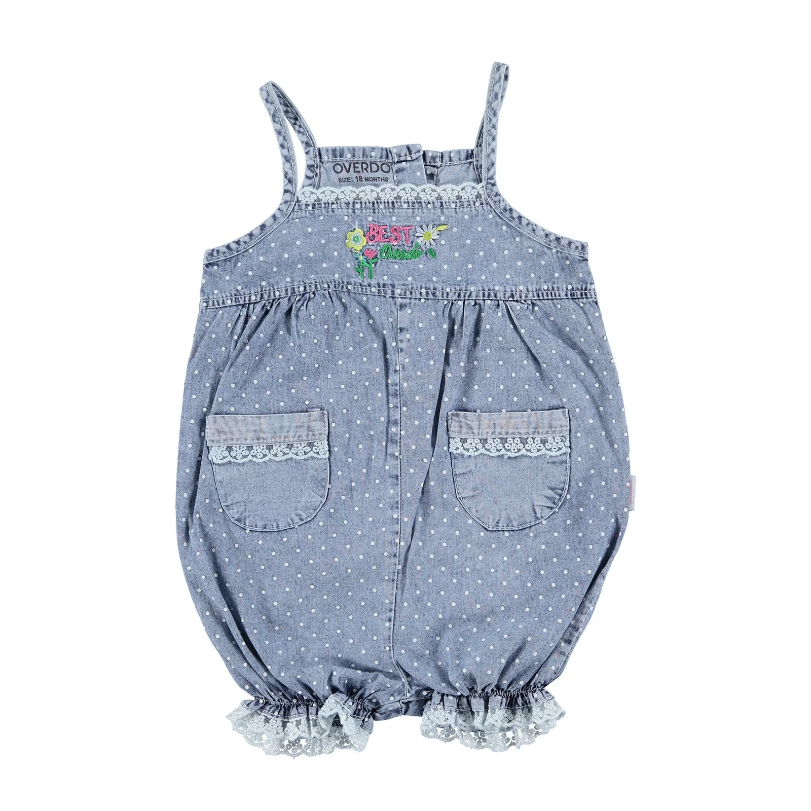 Джинсовый короткий комбинезон с карманами для маленьких девочек ebek Overdo| |
