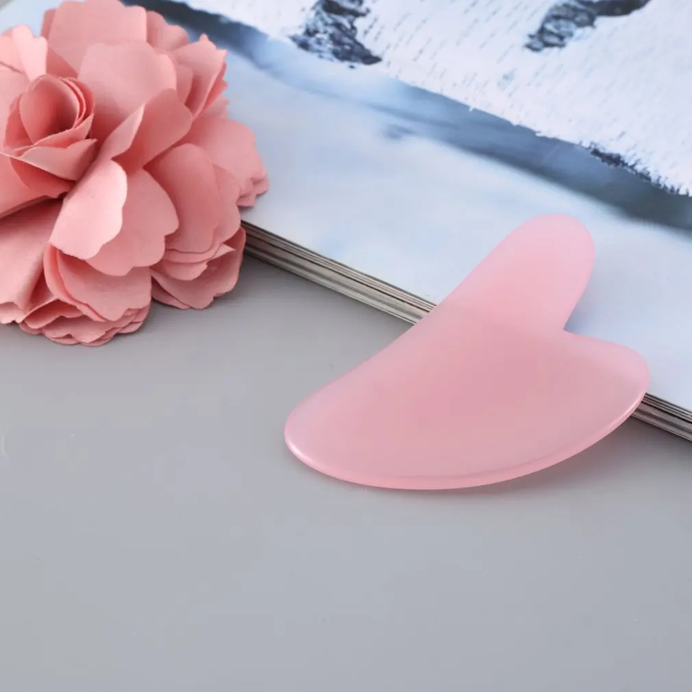 1PC Artificial Resin Heart-shaped Massage Tool Scraping Board Rose Gua Sha Board Face Neck Body Massager Guasha Plate