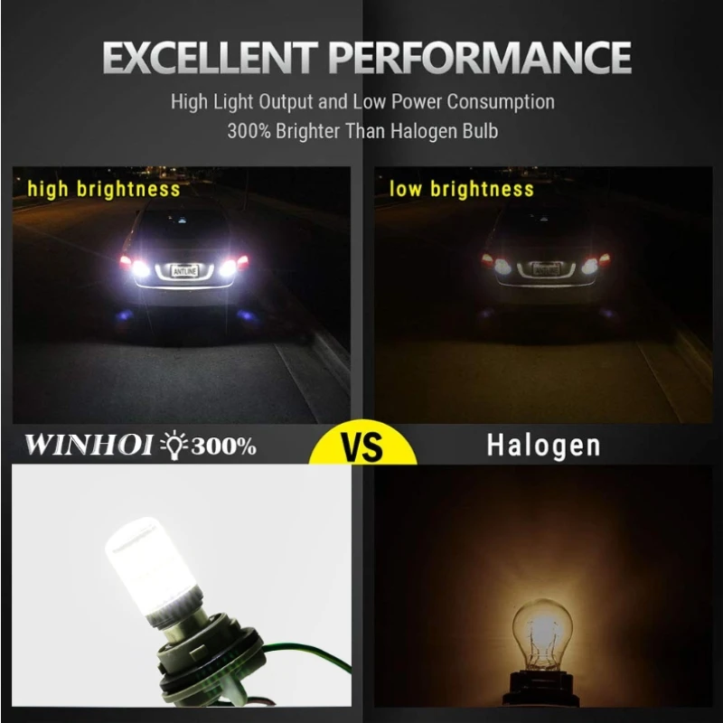 1156 P21W/PY21W T20 WY21W Bau15s 7440 3014 144SDM Led CanBus безотказный Универсальный Автомобильный DRL поворотник задний светильник s Реверсивный светильник