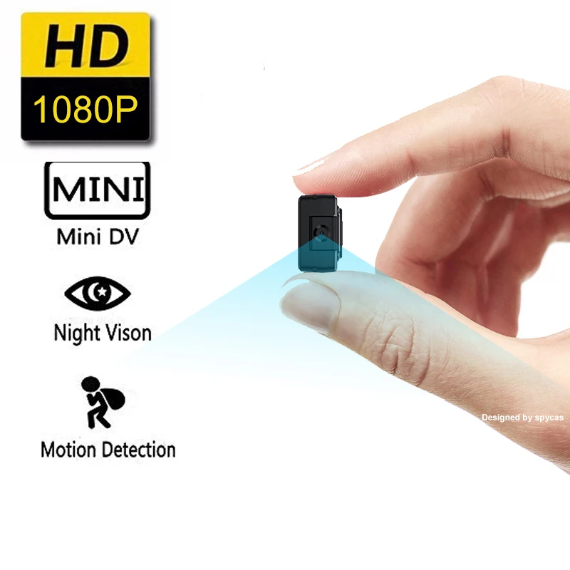 Мини камера видеонаблюдения HD 1080P Портативная для скрытого тела с ночным