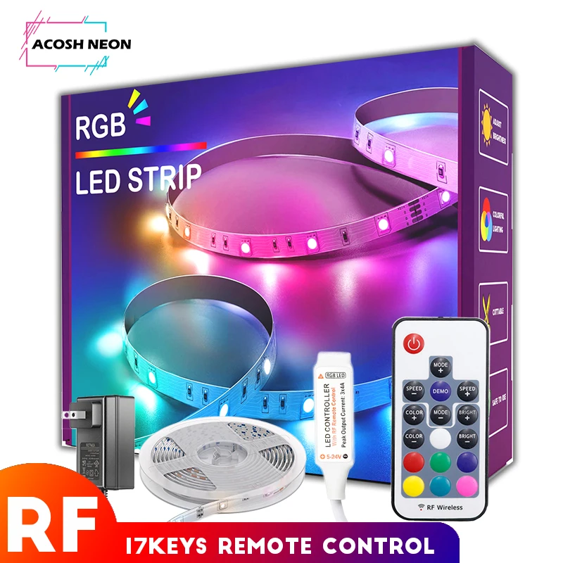 

RF Remote rgb led strip lights 32.8ft/10M led strip flexible waterproof ed rope light color changing led for bedroom Decoration