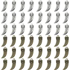 Оптовая продажа, 14 шт., посеребренные подвески в античном стиле из бычьего рога, змеиные зубы, аксессуары для рукоделия, изготовление ювелирных изделий 23*8 мм