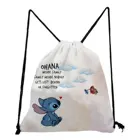 Рюкзак на шнурке Disney Lilo  Stitch, спортивная сумка для спортзала унисекс для йоги, плавания, путешествий, сумка для хранения, мультяшная детская школьная сумка