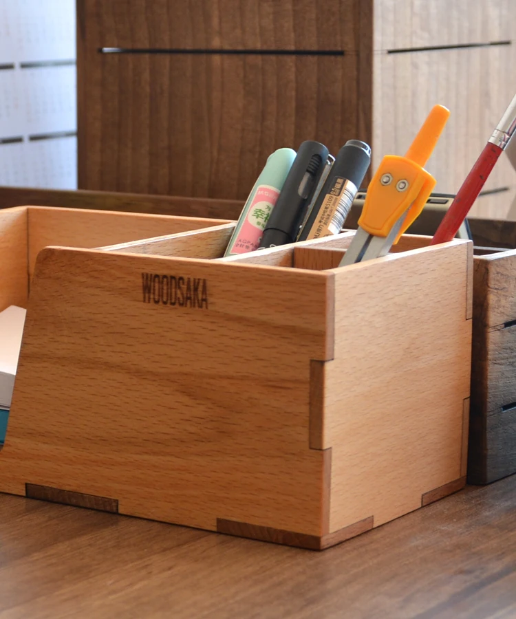 Настольный органайзер из бука WOODSAKA|Подставки для ручек| |