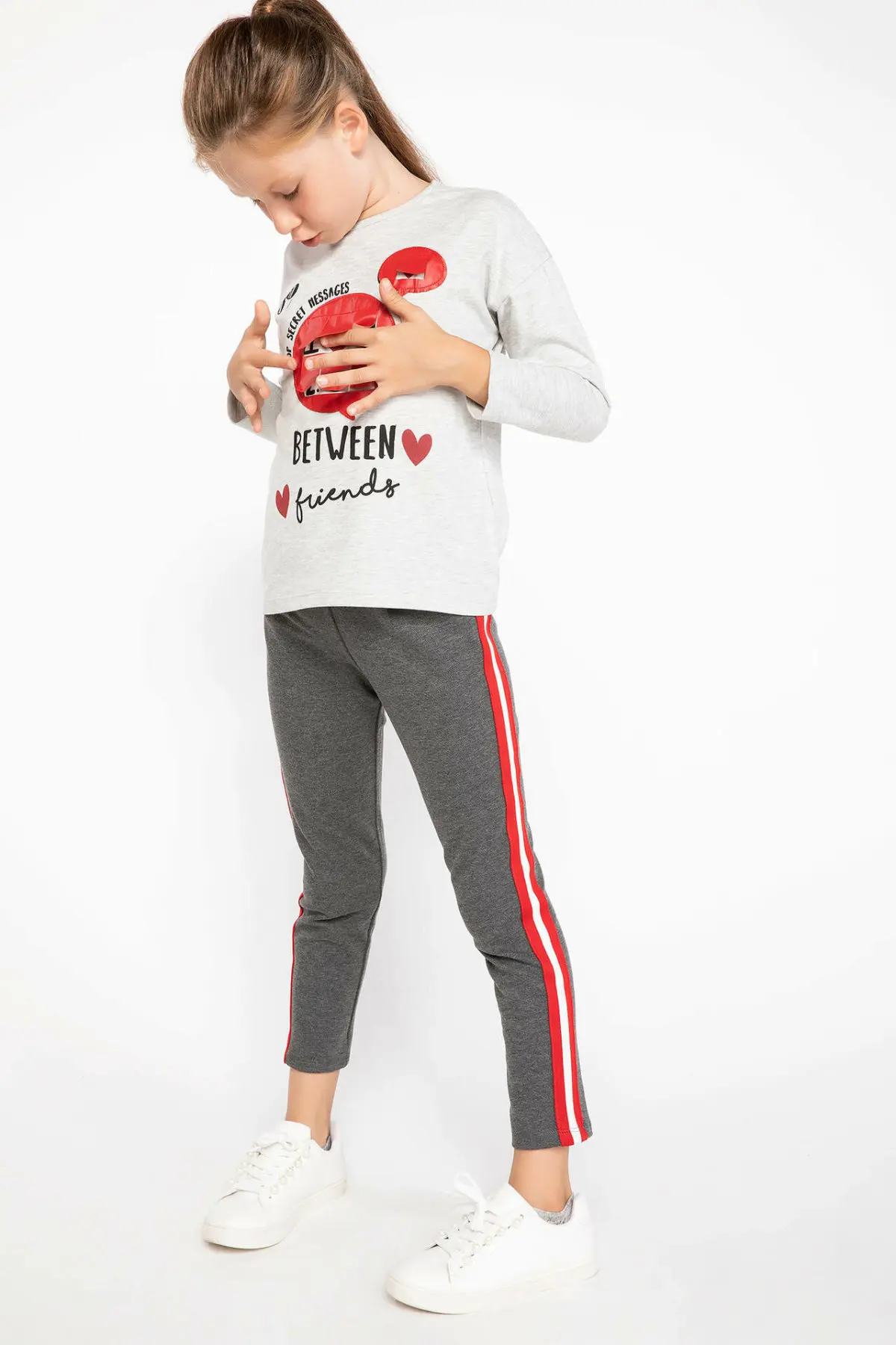 Дефакто футболка с длинными рукавами для девочек детские повседневные топы