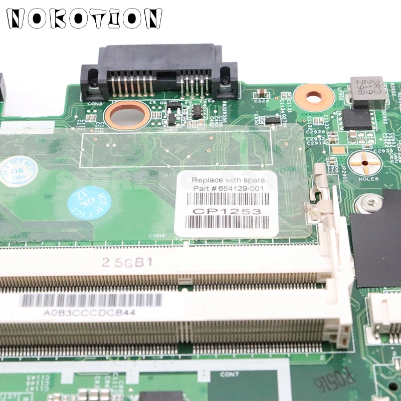 NOKOTION 646962-001 654129-001 основная плата для hp Probook 6560B 8560P материнская плата для ноутбука HM65 GMA HD DDR3