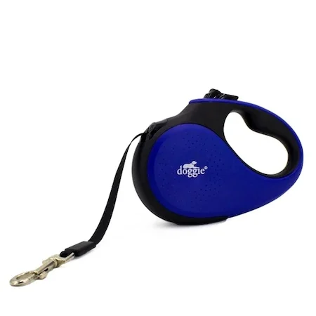 Doggie Retractable Soft Series Automatic Extension Collar Dog Leash Extensible Harness M-25kg-5mt Royal Blu Walking Out