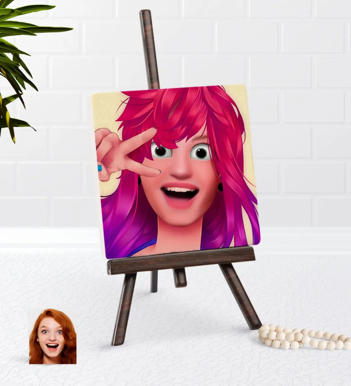 

Personalized Women 'S Animation Caricature Of Şovaleli Natural Taş-10