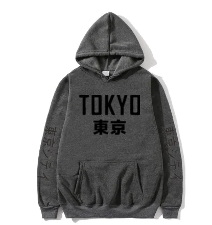 SIL025 Women's Thin Hoodies Tokyo City Printing a001 Pullover Sweatshirt Spring And Autumn Hip Hop Streetwear | Женская одежда