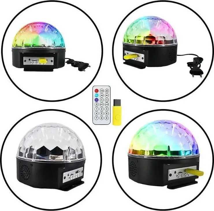Светодиодный Диско-шар (дискошар) LED RGB Magic Ball Light BlueTooth (с MP3-плеером и ПДУ) RZ-026 |