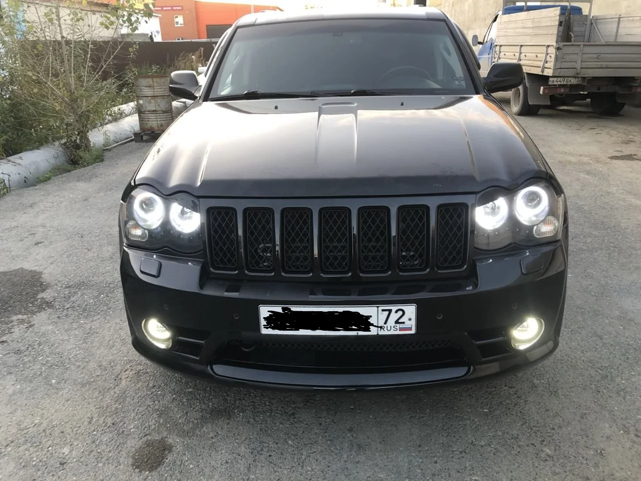 Диодные ПТФ противотуманные фары Lada Vesta Jeep Dodge Chrysler с дневными ходовыми огнями 2шт