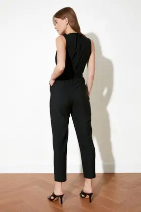

Women's Black Belted Jumpsuit Women Clothing Women 'S fashion 2021 Spring Summer Collection Women 'S Clothing Hot Sale