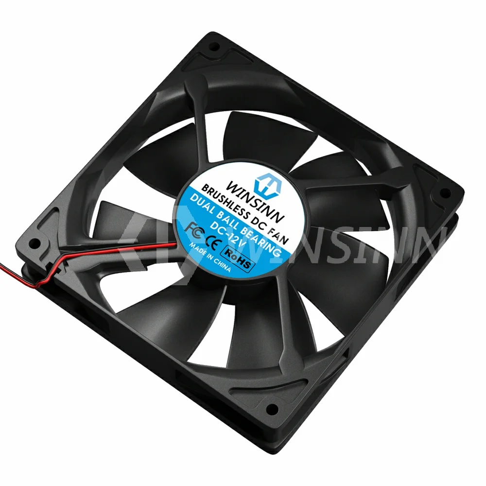 WINSINN 120mm Fan DC 5V 12V 24V 12025 Sleeve / Dual Ball Bearing Brushless Cooling 120x25mm 2PIN |