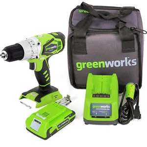 Аккумуляторная дрель-шуруповерт GreenWorks 24V (3802307) | Инструменты