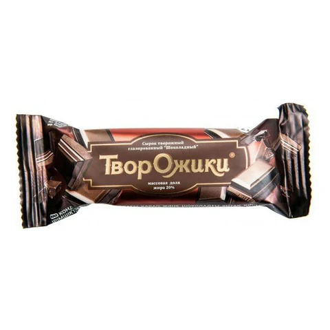 Сырок творожный Творожики глазированный с какао и шоколадной крошкой 20% 40 г -