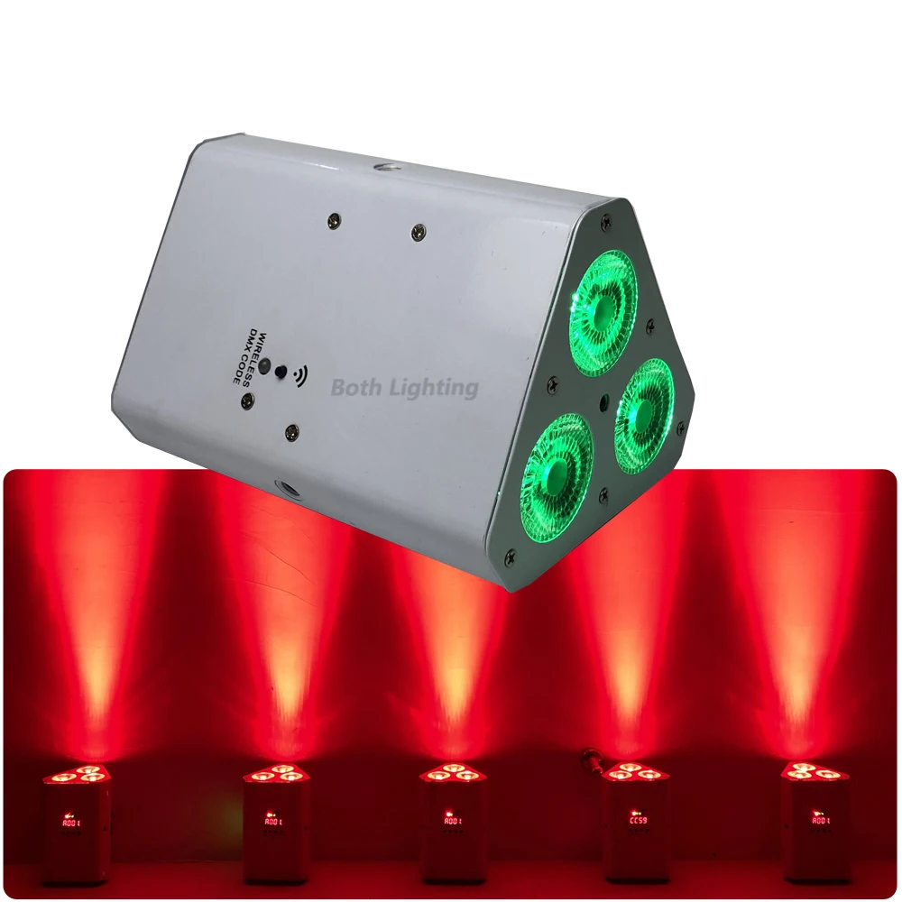 DJ Клин литиевая батарея мощность 3X18w RGBWA УФ беспроводной DMX шестигранный цветной