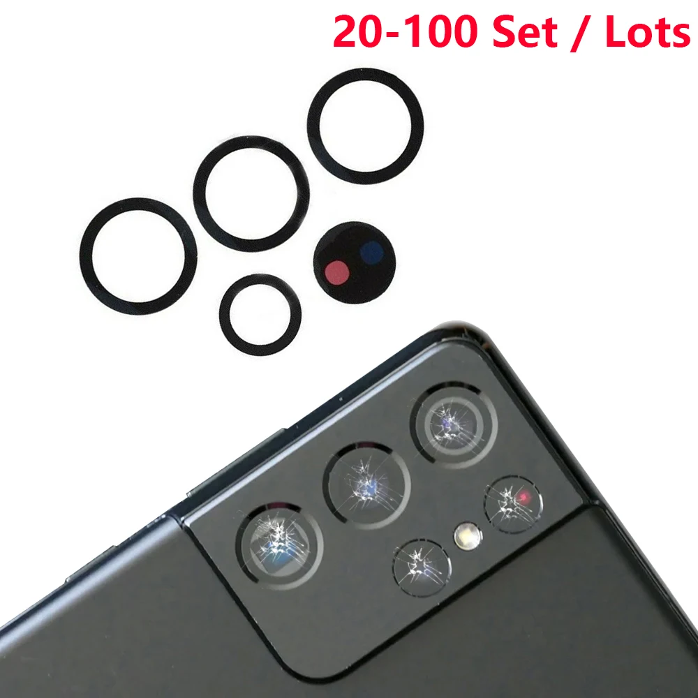 

20-100 piece for Samsung S21 Ultra Rear Back Camera Glass Lens Cover Replacement With Adhesive Sticker
