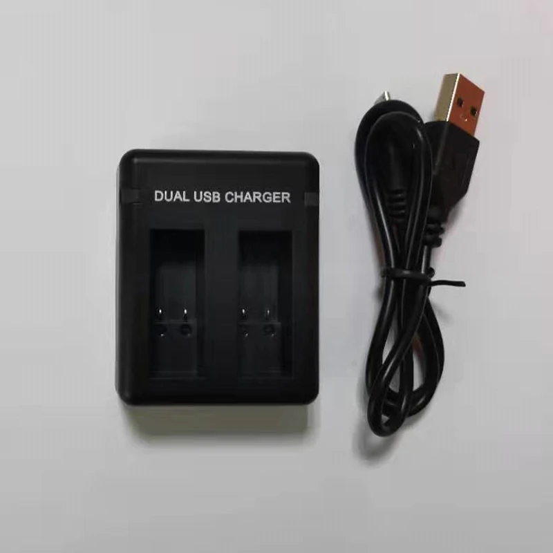 Зарядное устройство с двумя портами для GoPro Hero 8 7 6 5 черный usb-кабелем порта