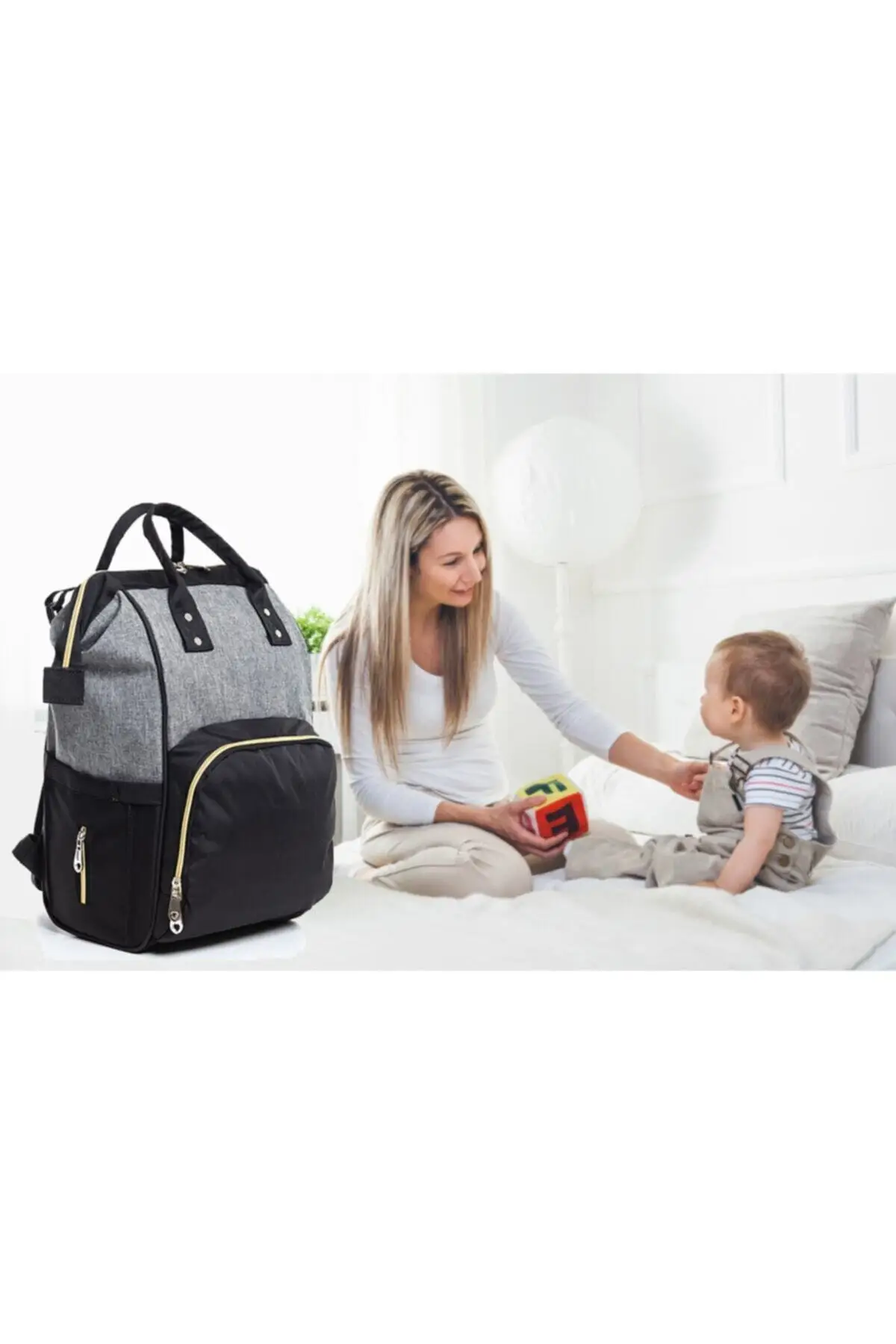 

2021 Diaper bag backpack travel rotatable large multi diaper bag waterproof package