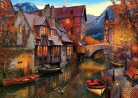art puzzle channel length houses 2000 piece jigsaw puzzle fun toys for adults landscape figured gift wall decoration