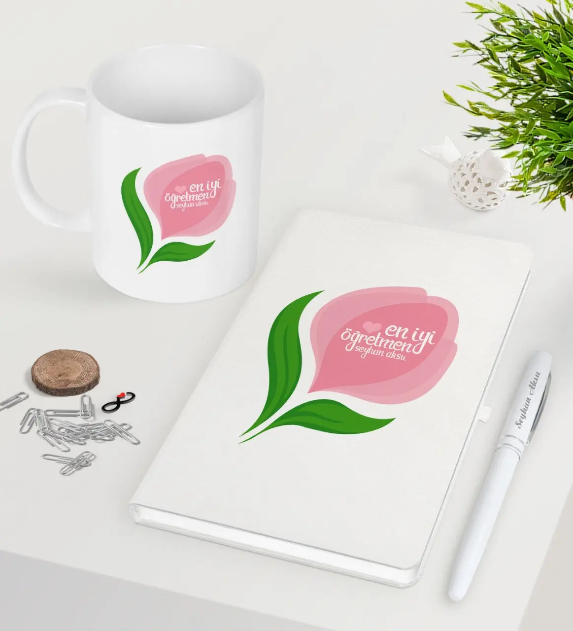 

Персонализированная лучшая Учительская белая ручка для записной книжки кружка Seti-14